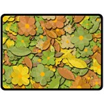 Autumn flowers Double Sided Fleece Blanket (Large)  80 x60  Blanket Back