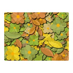 Autumn Flowers Double Sided Flano Blanket (mini)  by Valentinaart