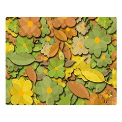 Autumn Flowers Double Sided Flano Blanket (large)  by Valentinaart