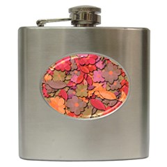 Beautiful Floral Design Hip Flask (6 Oz) by Valentinaart