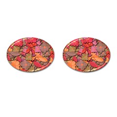 Beautiful Floral Design Cufflinks (oval) by Valentinaart