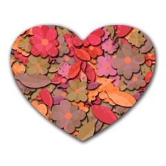 Beautiful Floral Design Heart Mousepads by Valentinaart