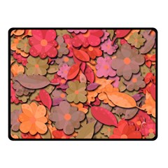 Beautiful Floral Design Double Sided Fleece Blanket (small)  by Valentinaart