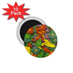 Decorative Flowers 1 75  Magnets (10 Pack)  by Valentinaart