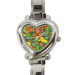 Decorative Flowers Heart Italian Charm Watch by Valentinaart