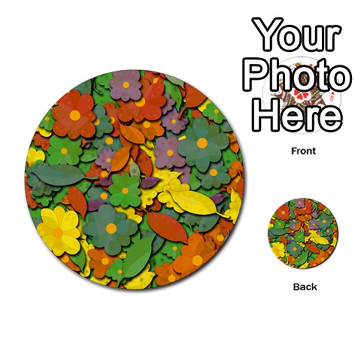 Decorative flowers Multi-purpose Cards (Round) 