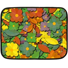 Decorative Flowers Fleece Blanket (mini) by Valentinaart