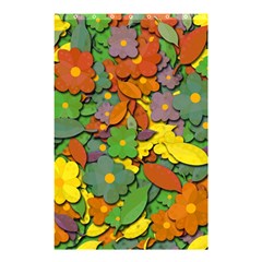 Decorative Flowers Shower Curtain 48  X 72  (small)  by Valentinaart