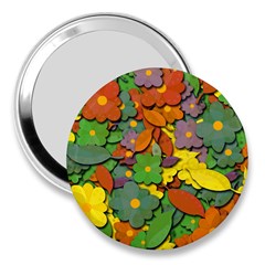 Decorative Flowers 3  Handbag Mirrors by Valentinaart