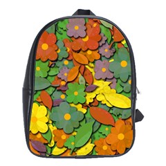 Decorative Flowers School Bags (xl)  by Valentinaart