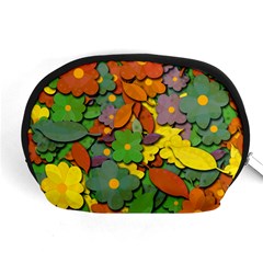 Decorative Flowers Accessory Pouches (medium)  by Valentinaart