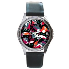 Fly Away  Round Metal Watch by Valentinaart