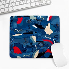 Ocean Large Mousepads by Valentinaart