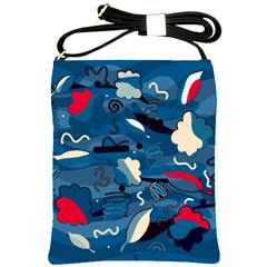 Ocean Shoulder Sling Bags by Valentinaart