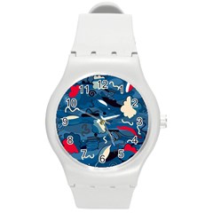 Ocean Round Plastic Sport Watch (m) by Valentinaart