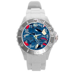 Ocean Round Plastic Sport Watch (l) by Valentinaart