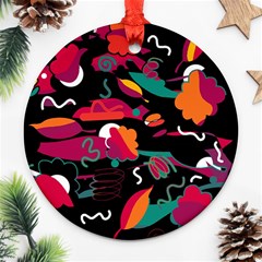 Colorful Abstract Art  Ornament (round)  by Valentinaart