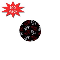 Elegance - Red  1  Mini Magnets (100 Pack)  by Valentinaart