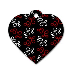 Elegance - red  Dog Tag Heart (Two Sides)