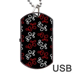 Elegance - Red  Dog Tag Usb Flash (two Sides)  by Valentinaart