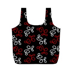 Elegance - Red  Full Print Recycle Bags (m)  by Valentinaart