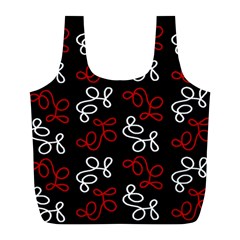 Elegance - Red  Full Print Recycle Bags (l)  by Valentinaart