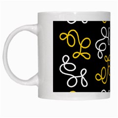 Elegance - Yellow White Mugs by Valentinaart