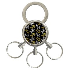 Elegance - Yellow 3-ring Key Chains by Valentinaart