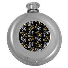 Elegance - Yellow Round Hip Flask (5 Oz) by Valentinaart