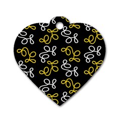 Elegance - Yellow Dog Tag Heart (two Sides) by Valentinaart