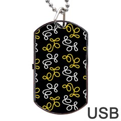 Elegance - Yellow Dog Tag Usb Flash (two Sides)  by Valentinaart