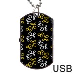 Elegance - yellow Dog Tag USB Flash (Two Sides)  Front