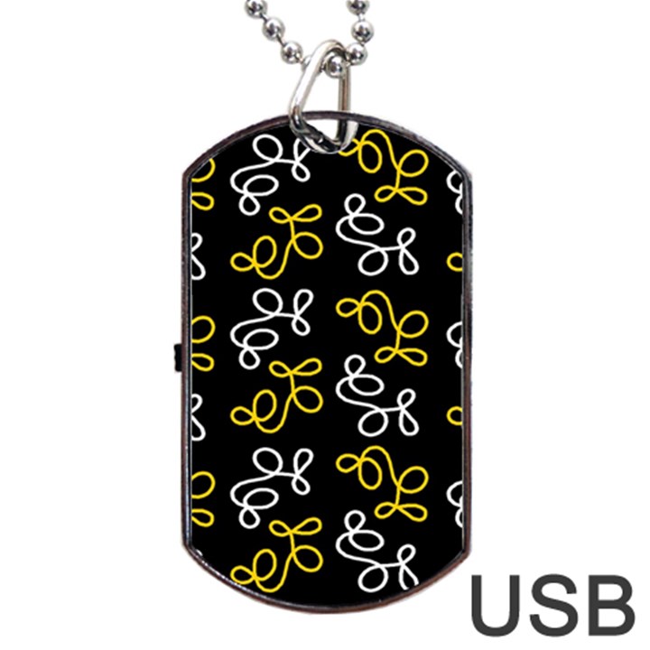 Elegance - yellow Dog Tag USB Flash (Two Sides) 