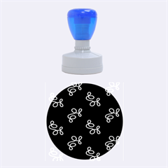 Elegance - Blue Rubber Round Stamps (medium)