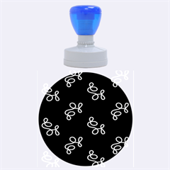 Elegance - Blue Rubber Round Stamps (large) by Valentinaart