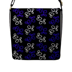 Elegance - Blue Flap Messenger Bag (l)  by Valentinaart