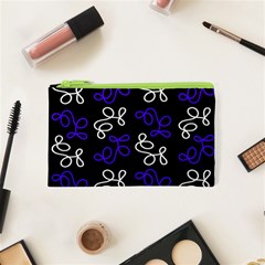 Elegance - Blue Cosmetic Bag (xs) by Valentinaart