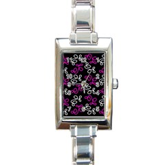 Elegance - Magenta  Rectangle Italian Charm Watch by Valentinaart