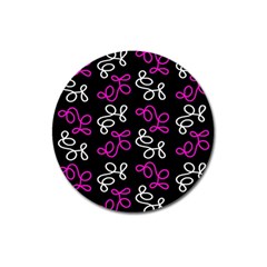 Elegance - Magenta  Magnet 3  (round) by Valentinaart