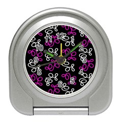 Elegance - Magenta  Travel Alarm Clocks by Valentinaart