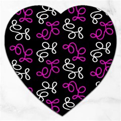 Elegance - Magenta  Jigsaw Puzzle (heart) by Valentinaart