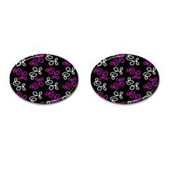 Elegance - Magenta  Cufflinks (oval) by Valentinaart