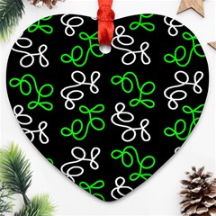 Elegance - Green Heart Ornament (2 Sides)