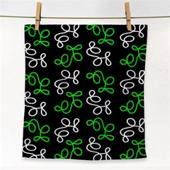 Elegance - Green Face Towel by Valentinaart