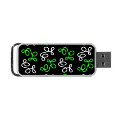 Elegance - Green Portable Usb Flash (two Sides) by Valentinaart