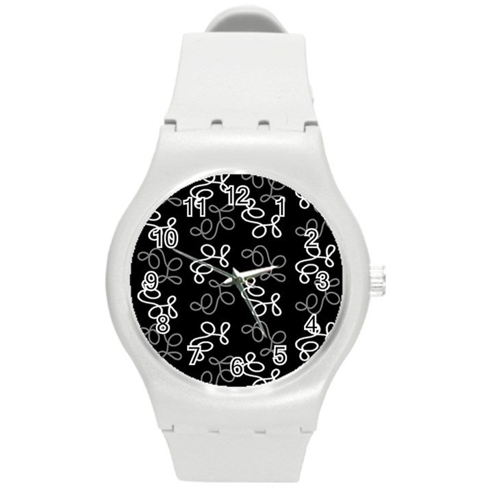 Elegance - gray Round Plastic Sport Watch (M)