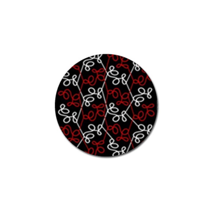 Elegant red and white pattern Golf Ball Marker (10 pack)