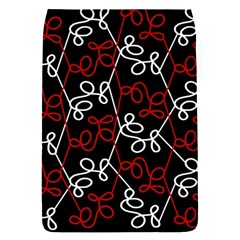 Elegant Red And White Pattern Flap Covers (s)  by Valentinaart