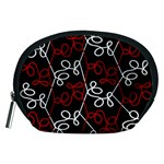 Elegant red and white pattern Accessory Pouches (Medium)  Front