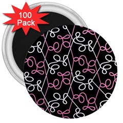 Elegance - Pink 3  Magnets (100 Pack)